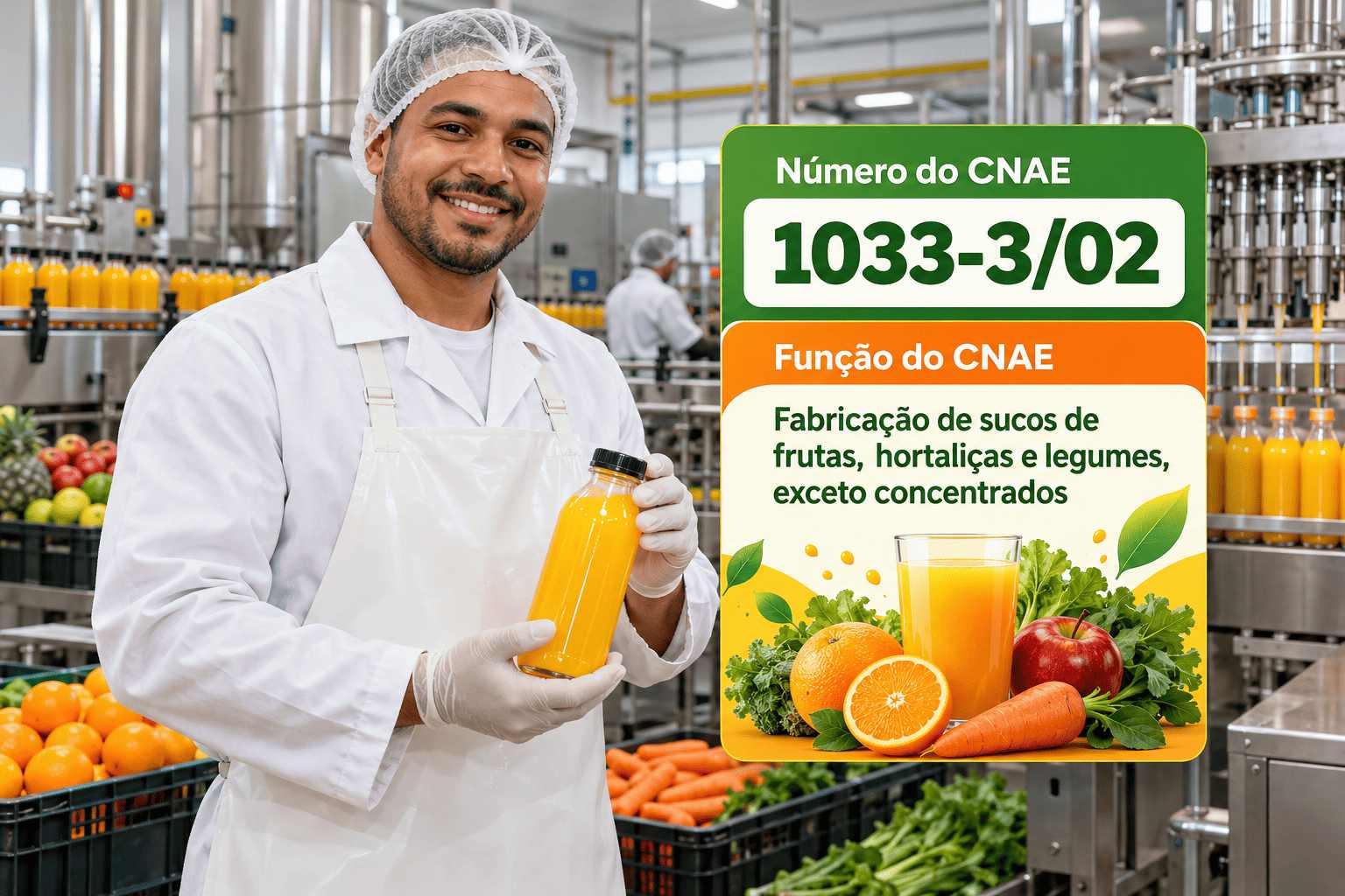 CNAE 1033-3/02 Fabricação de Sucos de Frutas, Hortaliças e Legumes, Exceto Concentrados: Guia para Abrir e Tributar