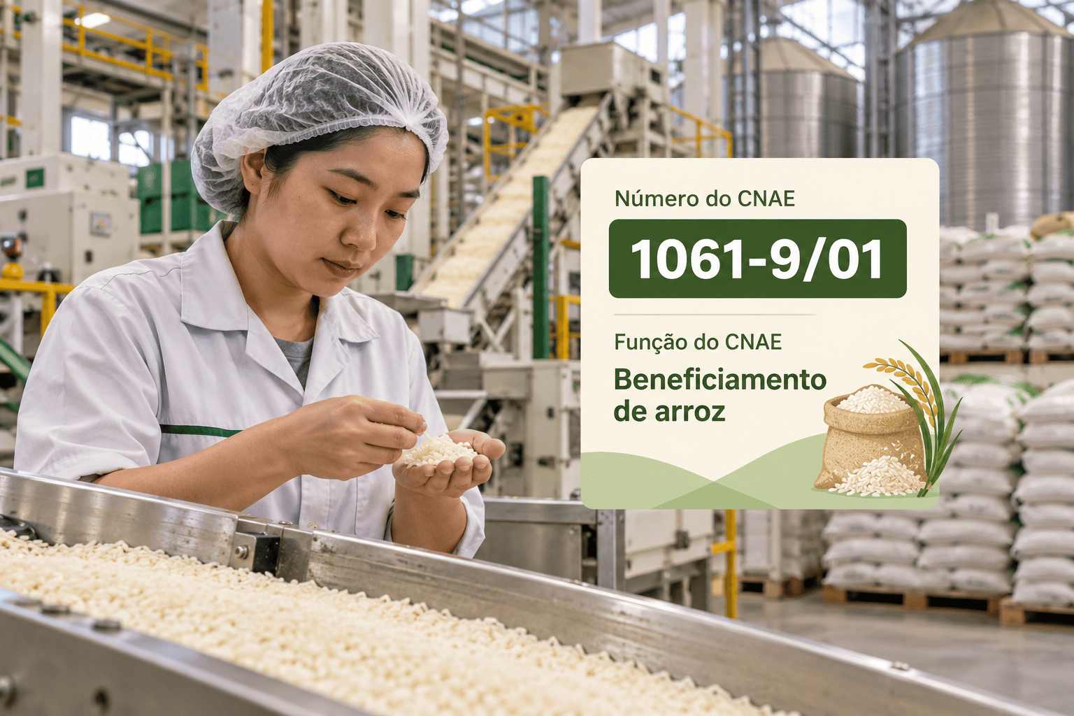 CNAE 1061-9/01 Beneficiamento de Arroz: Guia para Abrir e Tributar