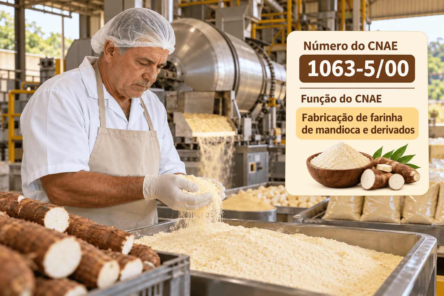 CNAE 1063-5/00 Fabricação de Farinha de Mandioca e Derivados: Guia para Abrir e Tributar