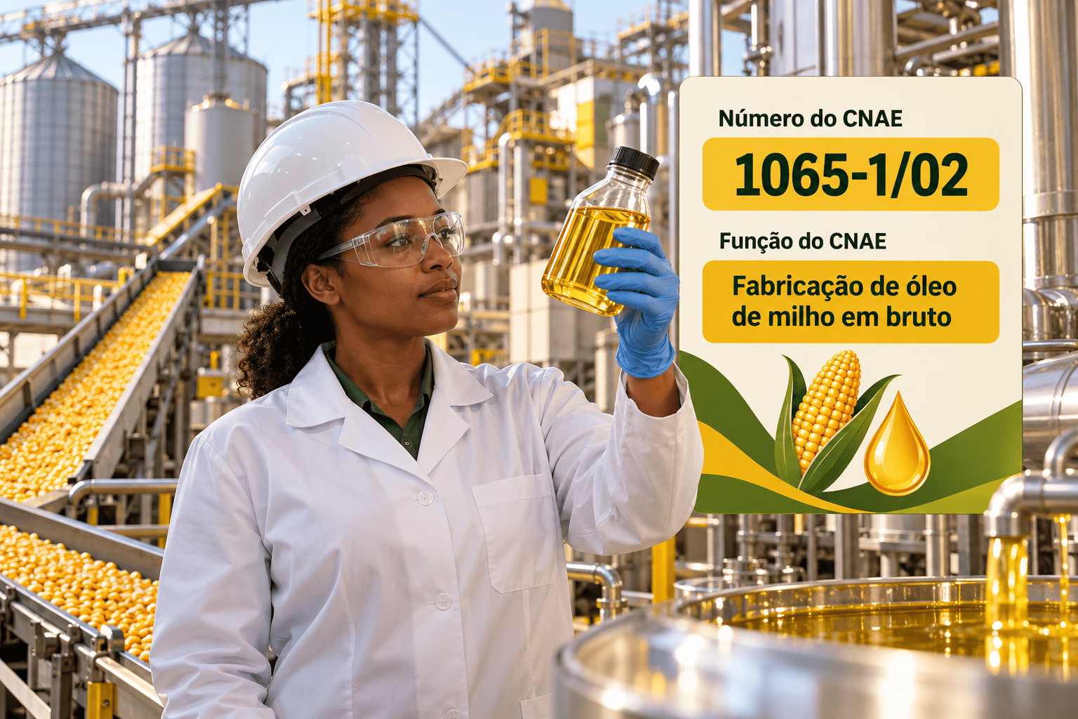 CNAE 1065-1/02 Fabricação de Óleo de Milho em Bruto: Guia para Abrir e Tributar