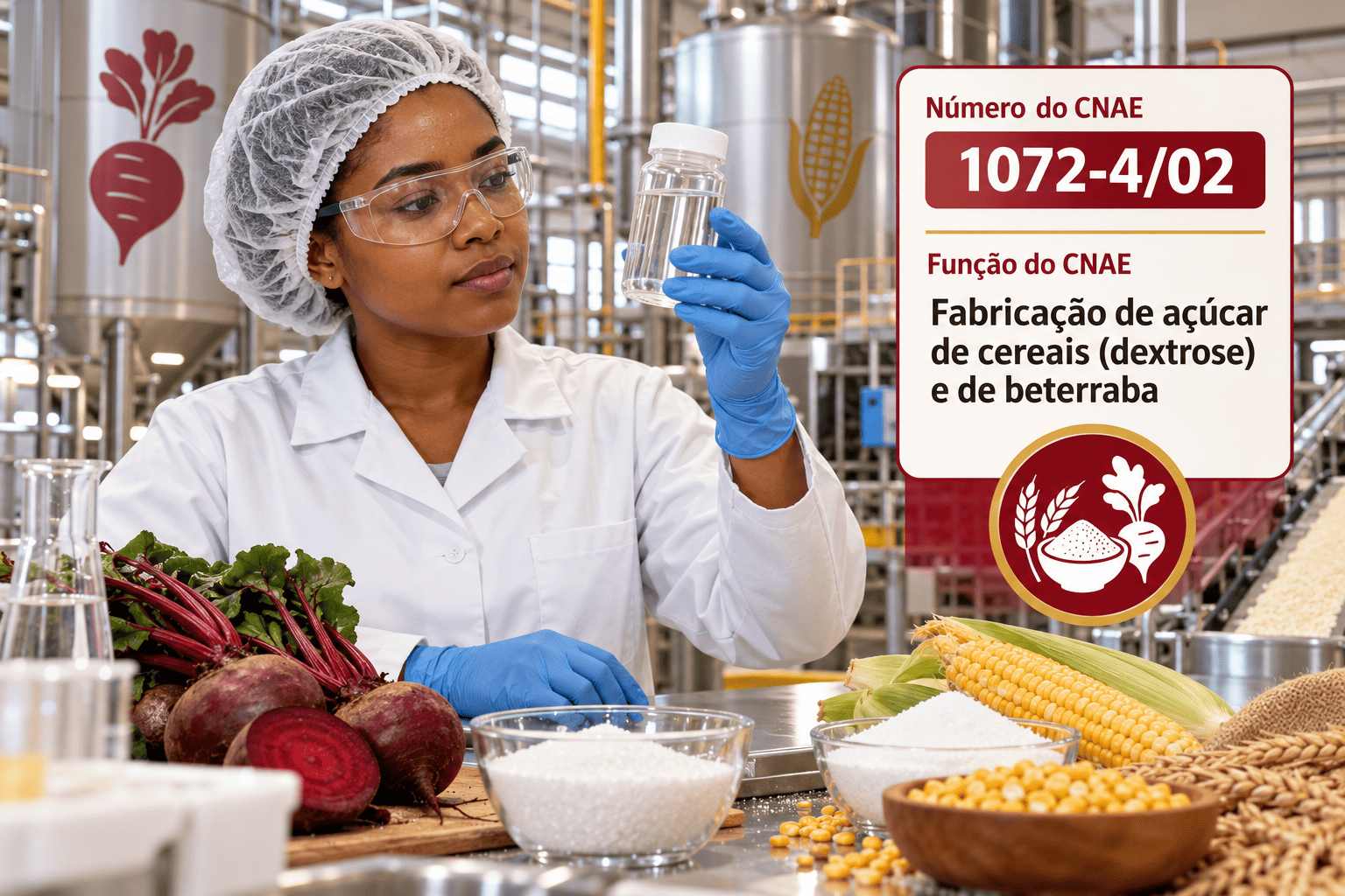 CNAE 1072-4/02 Fabricação de Açúcar de Cereais (Dextrose) e de Beterraba: Guia para Abrir e Tributar