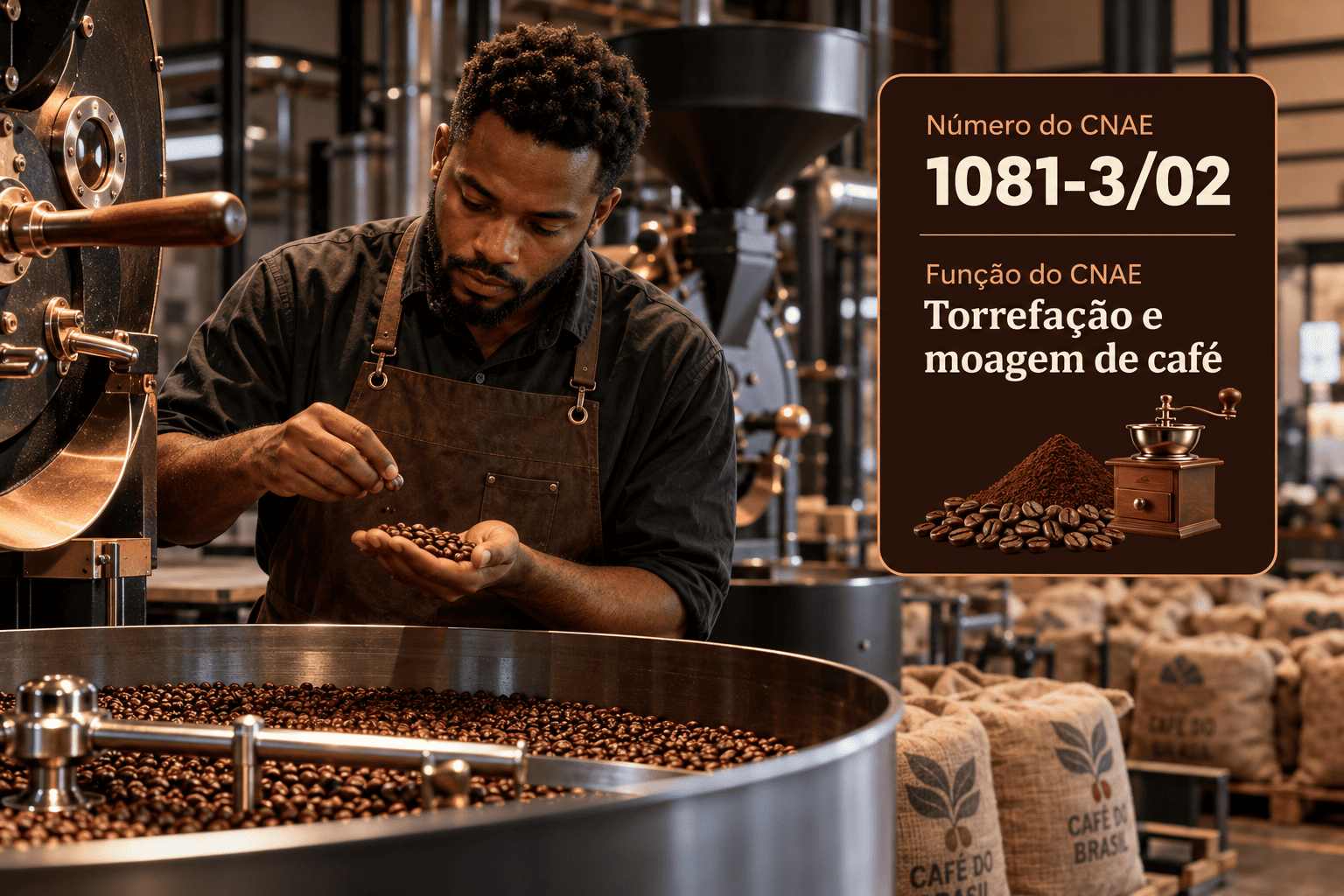 CNAE 1081-3/02 Torrefação e Moagem de Café: Guia para Abrir e Tributar