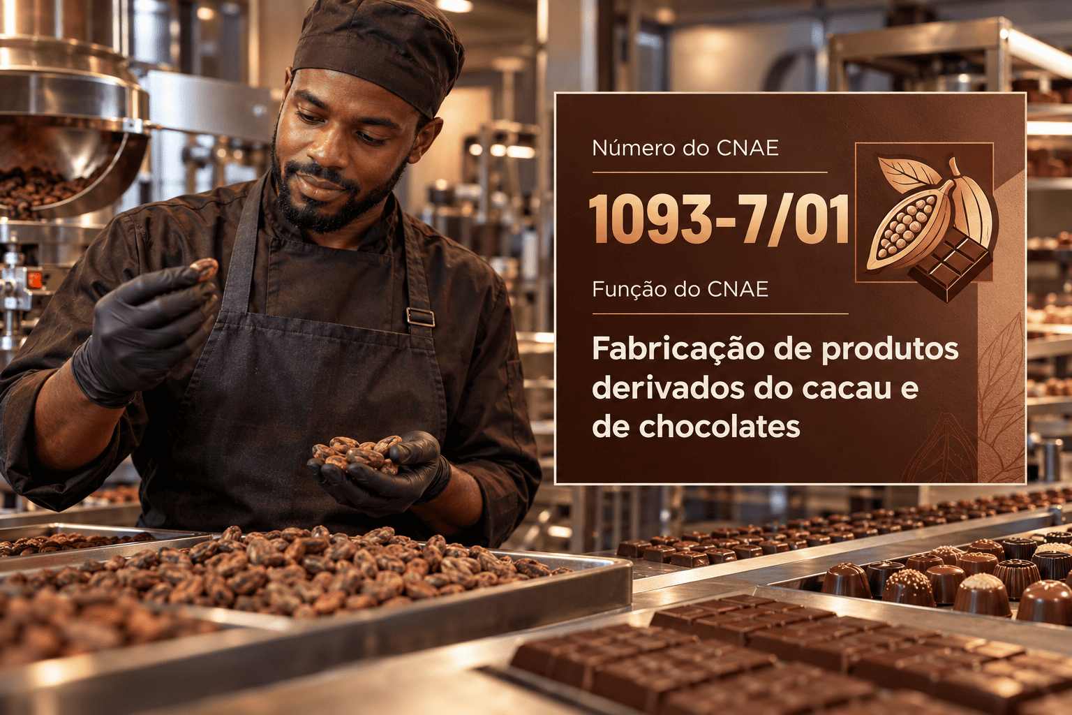 CNAE 1093-7/01 Fabricação de Produtos Derivados do Cacau e de Chocolates: Guia para Abrir e Tributar