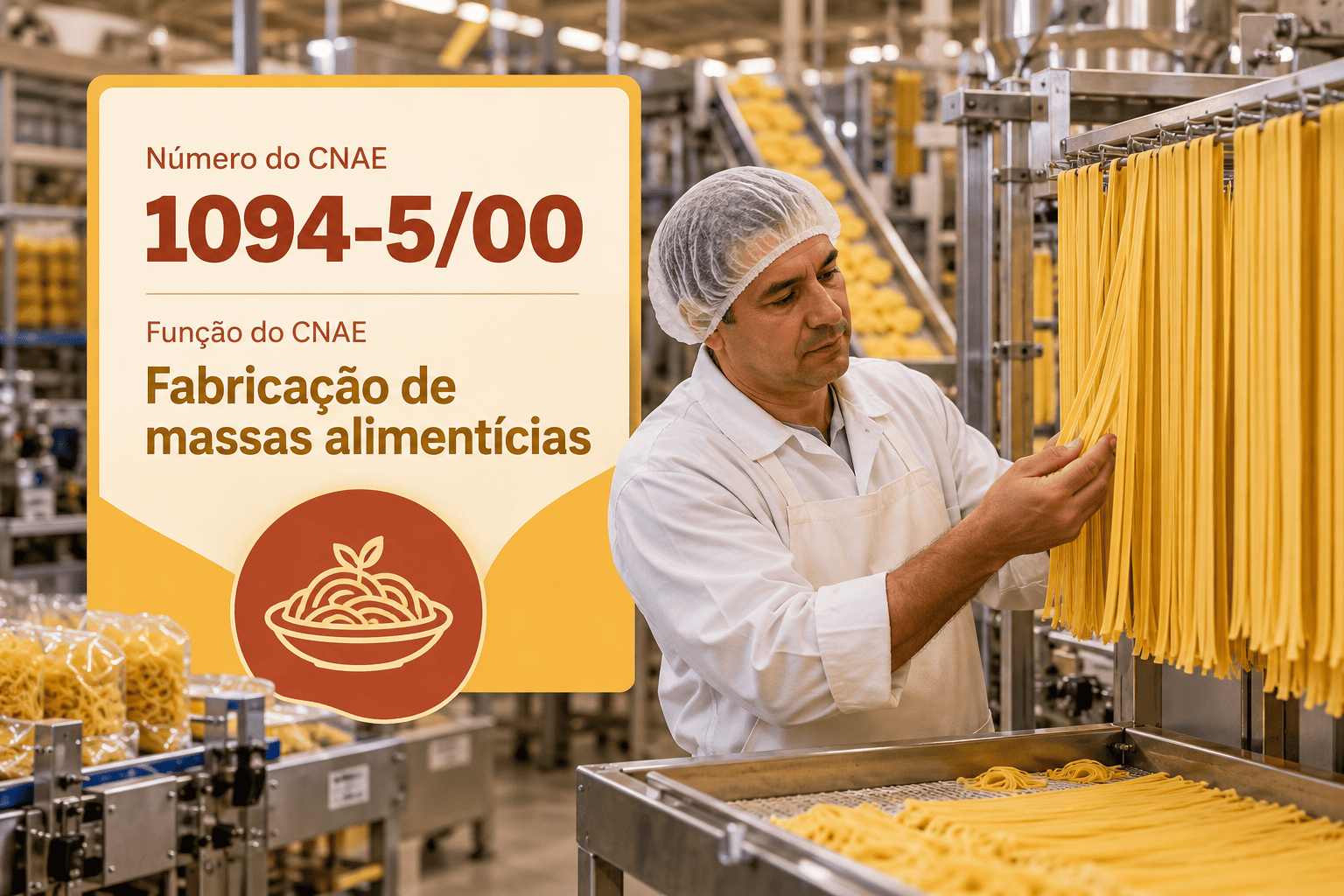 CNAE 1094-5/00 Fabricação de Massas Alimentícias: Guia para Abrir e Tributar