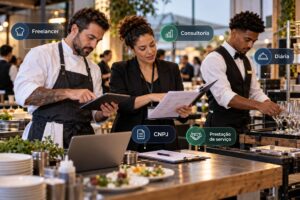 CNPJ Técnico e Prestadores Autônomos do Setor: Chef Freelancer, Consultoria Gastronômica e Garçom por Diária